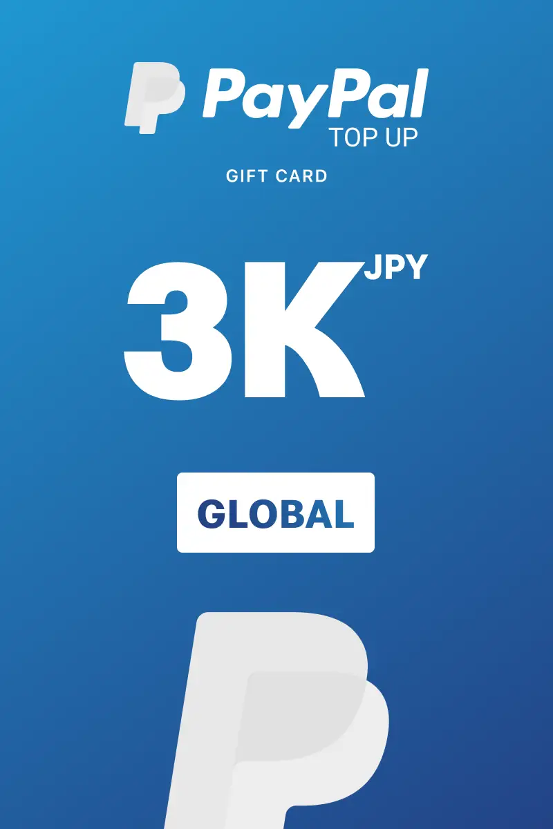PayPal Instant Top Up 3000 JPY Gift Card (Global) - Digital Key