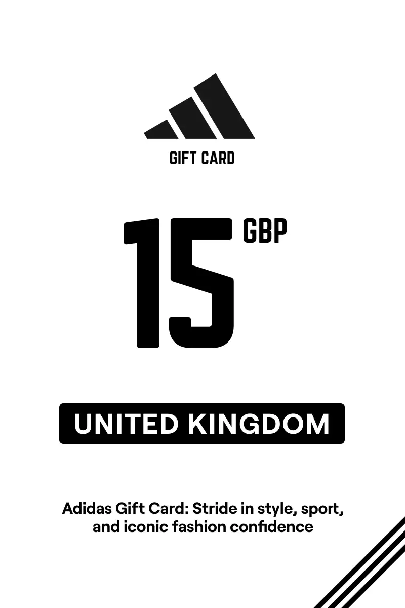 Adidas 15 GBP Gift Card (United Kingdom) - Digital Key
