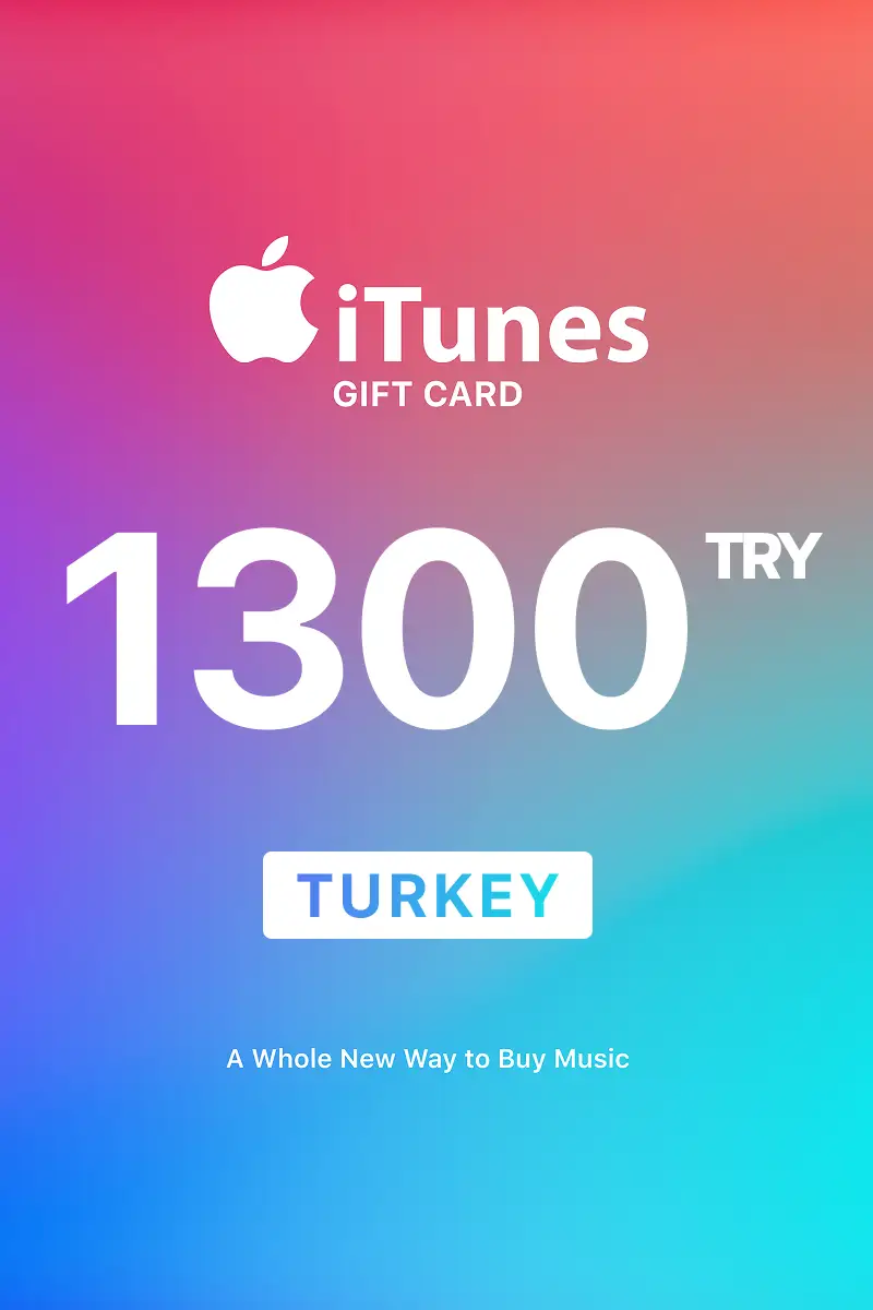 Apple iTunes 1300 TRY Gift Card (Turkey) - Digital Key