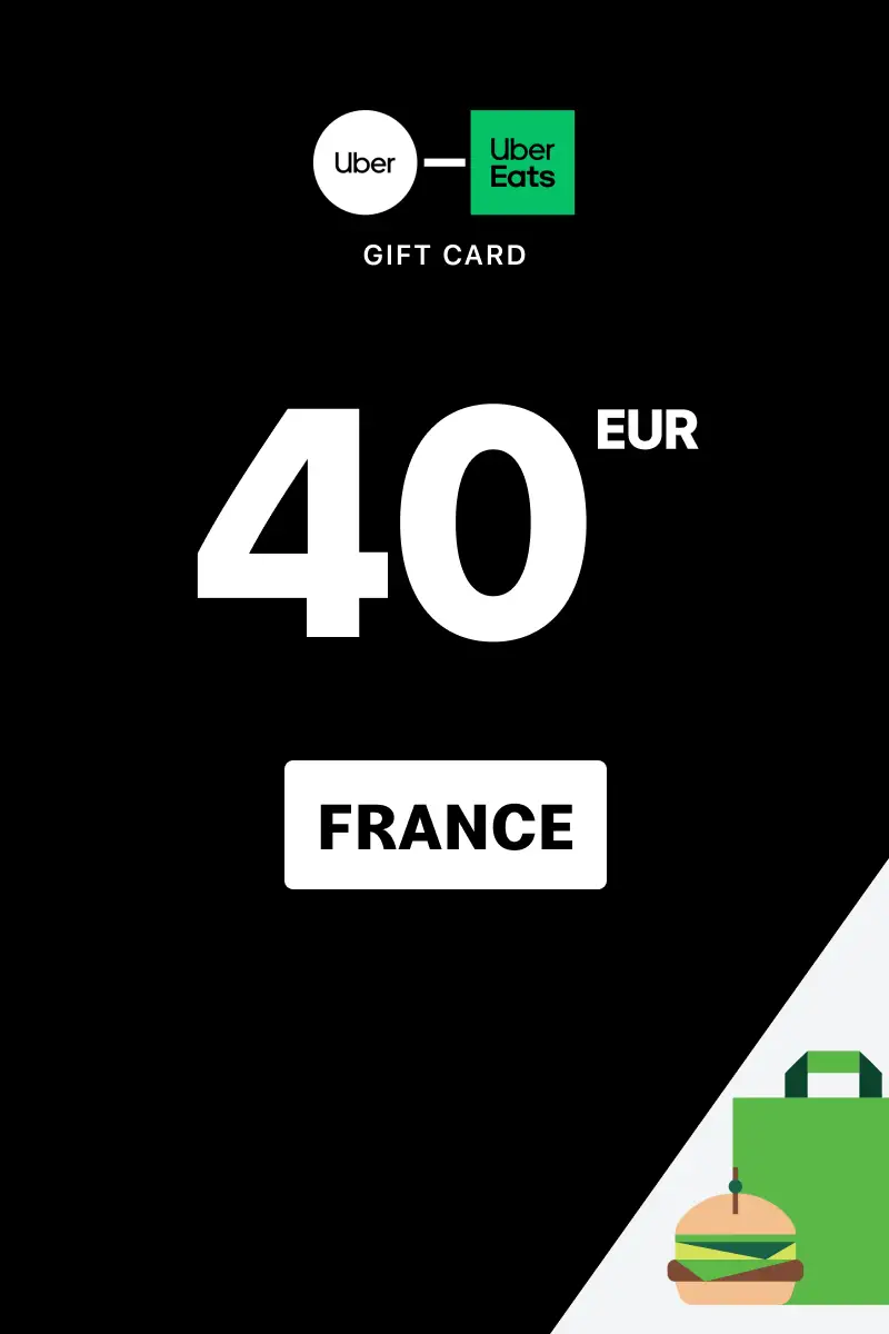 Uber Rides and Uber Eats 40 EUR Gift Card (France) - Digital Key