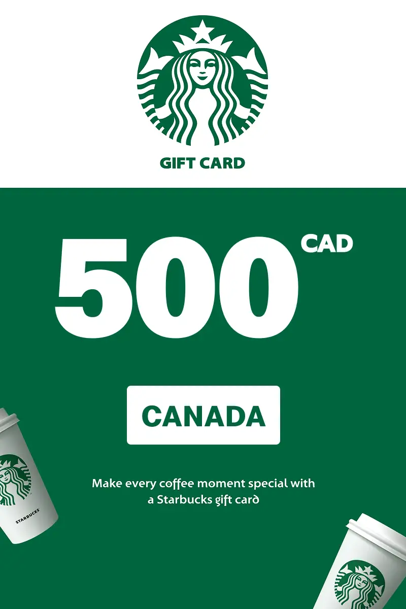 Starbucks 500 CAD Gift Card (Canada) - Digital Key