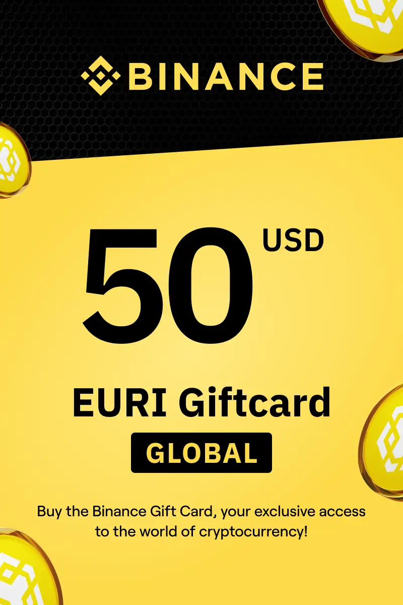 Binance (EURI) 50 USD Gift Card (Global) - Digital Key