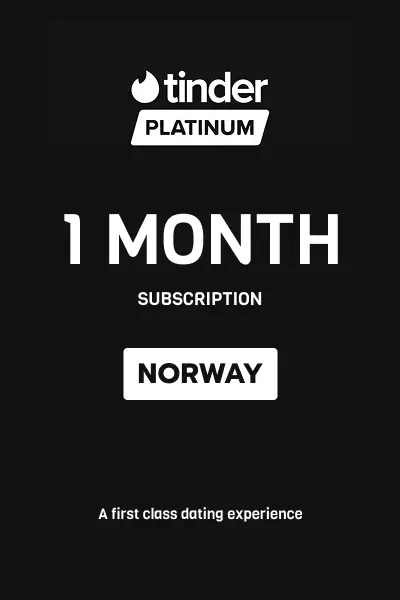 Tinder Platinum 1 Month Subscription (Norway) - Digital Key