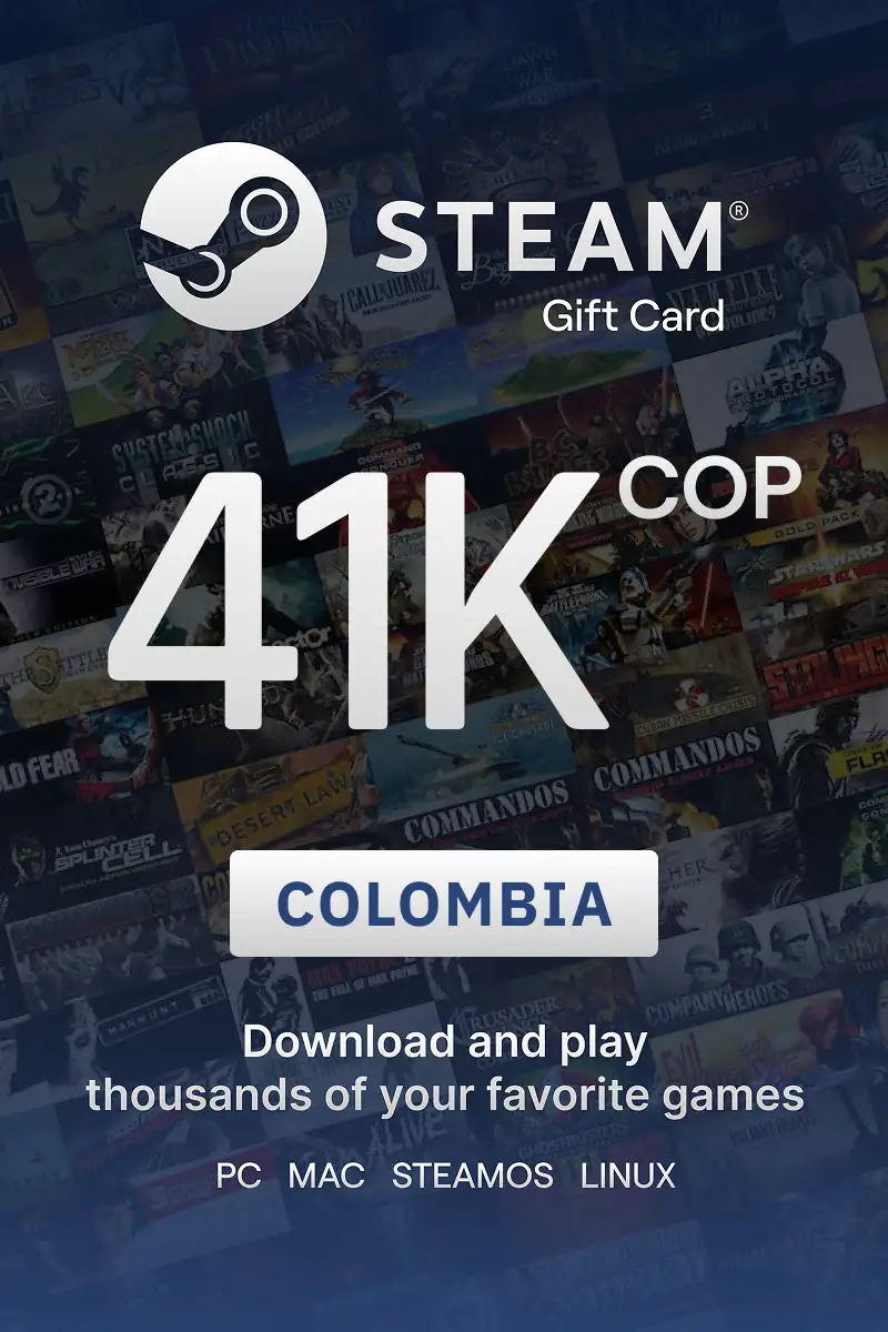 Steam Wallet 41000 COP Gift Card (Colombia) - Digital Key
