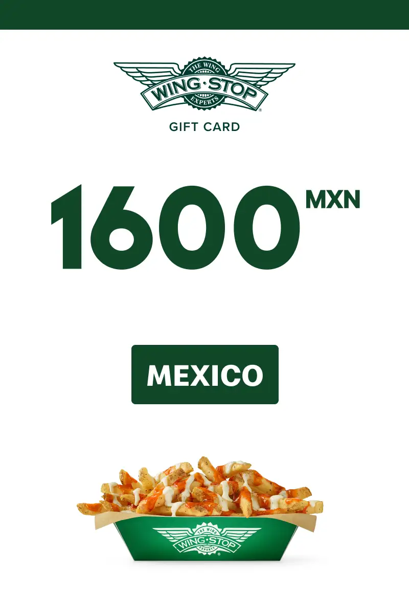 Wing Stop 1600 MXN Gift Card (Mexico) - Digital Key