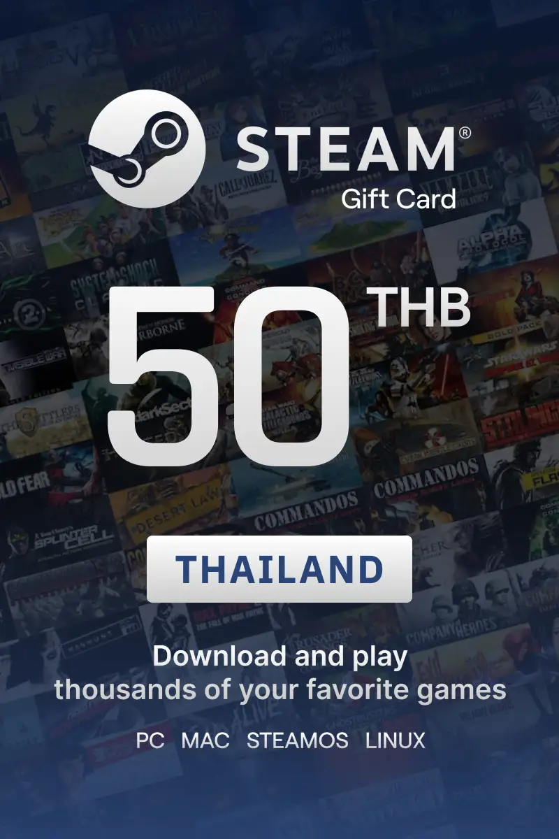Steam Wallet 50 THB Gift Card (Thailand) - Digital Key