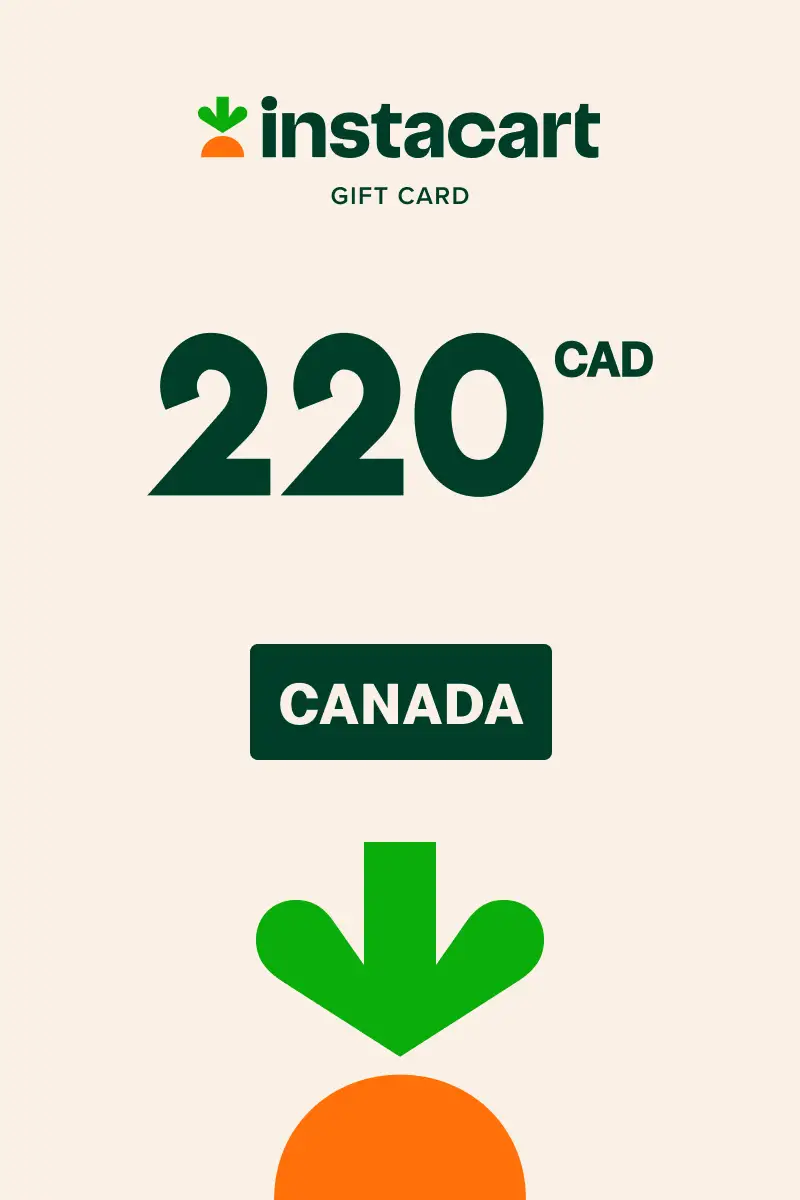 Instacart 220 CAD Gift Card (Canada) - Digital Key