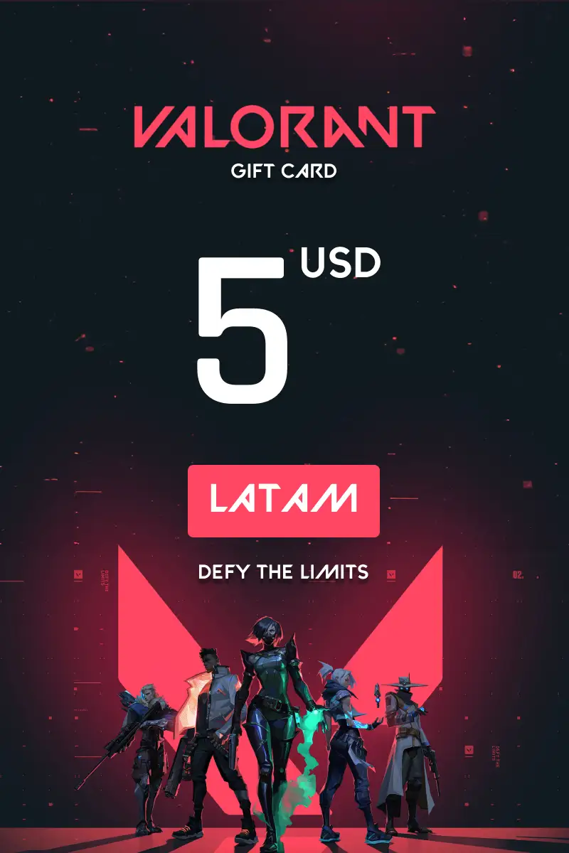 Valorant 5 USD Gift Card (LATAM) - Digital Key