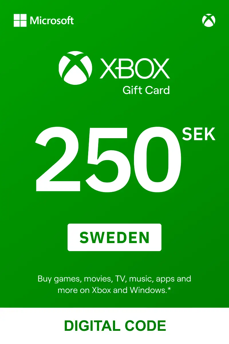 Xbox 250 SEK Gift Card (Sweden) - Digital Key