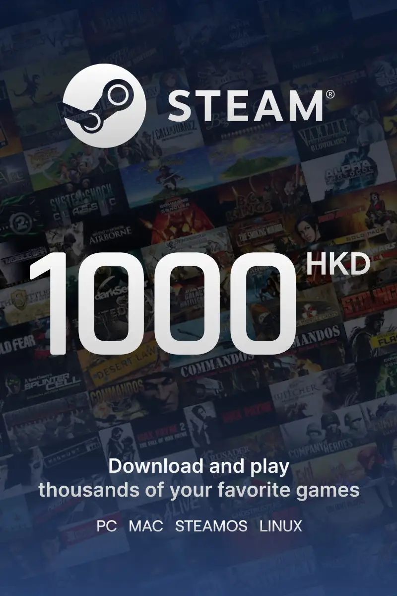 

Steam Wallet $1000 HKD Gift Card (HK) - Digital Code