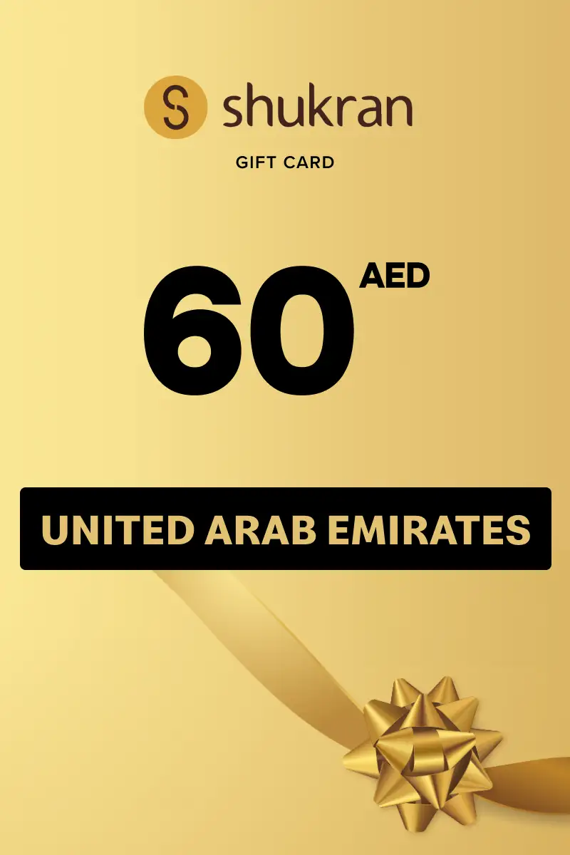Shukran 60 AED Gift Card (United Arab Emirates) - Digital Key
