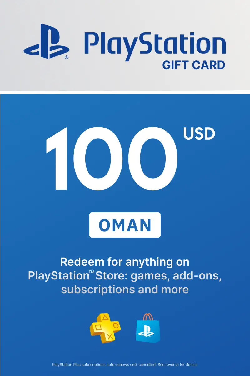 PlayStation Store 100 USD Gift Card (Oman) - Digital Key