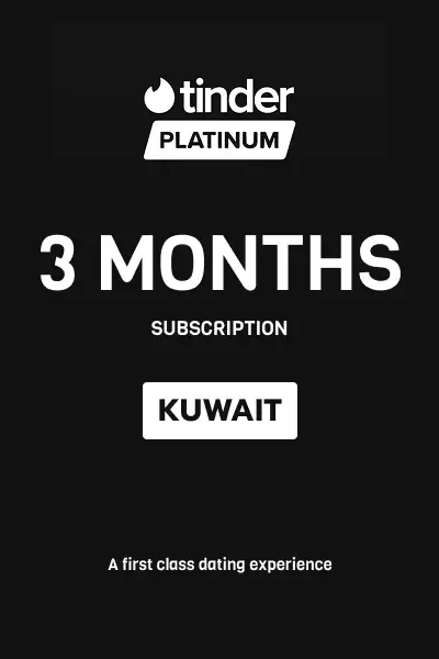 Tinder Platinum 3 Months Subscription (Kuwait) - Digital Key