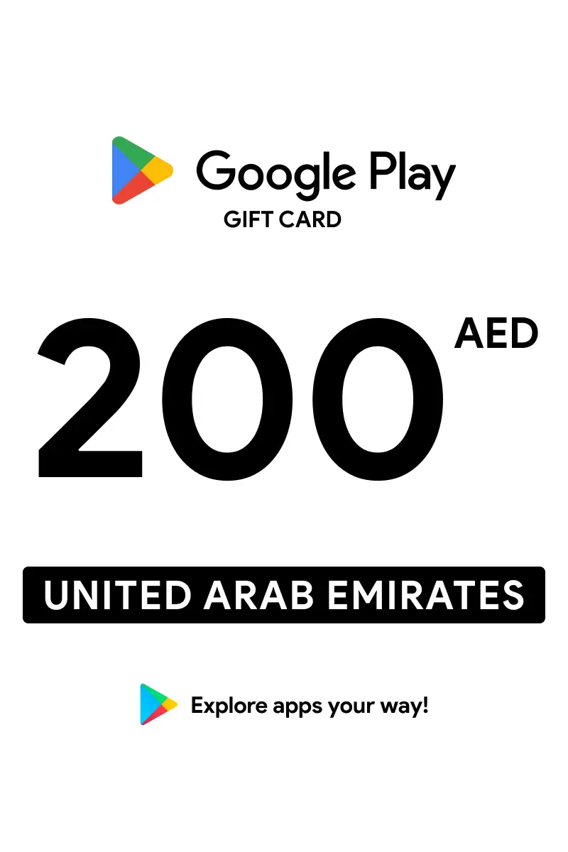 Google Play 200 AED Gift Card (United Arab Emirates) - Digital Key