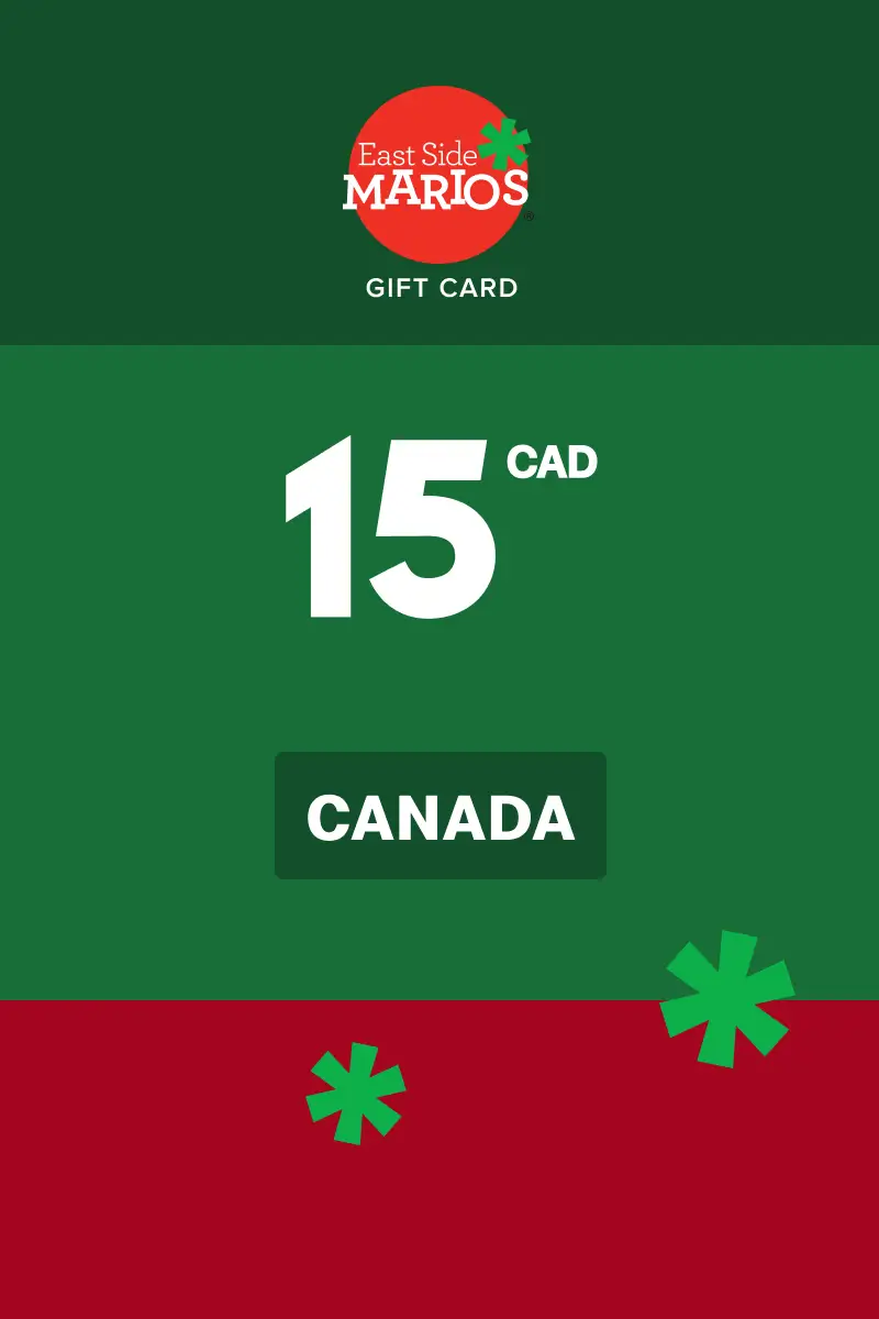East Side Mario's 15 CAD Gift Card (Canada) - Digital Key