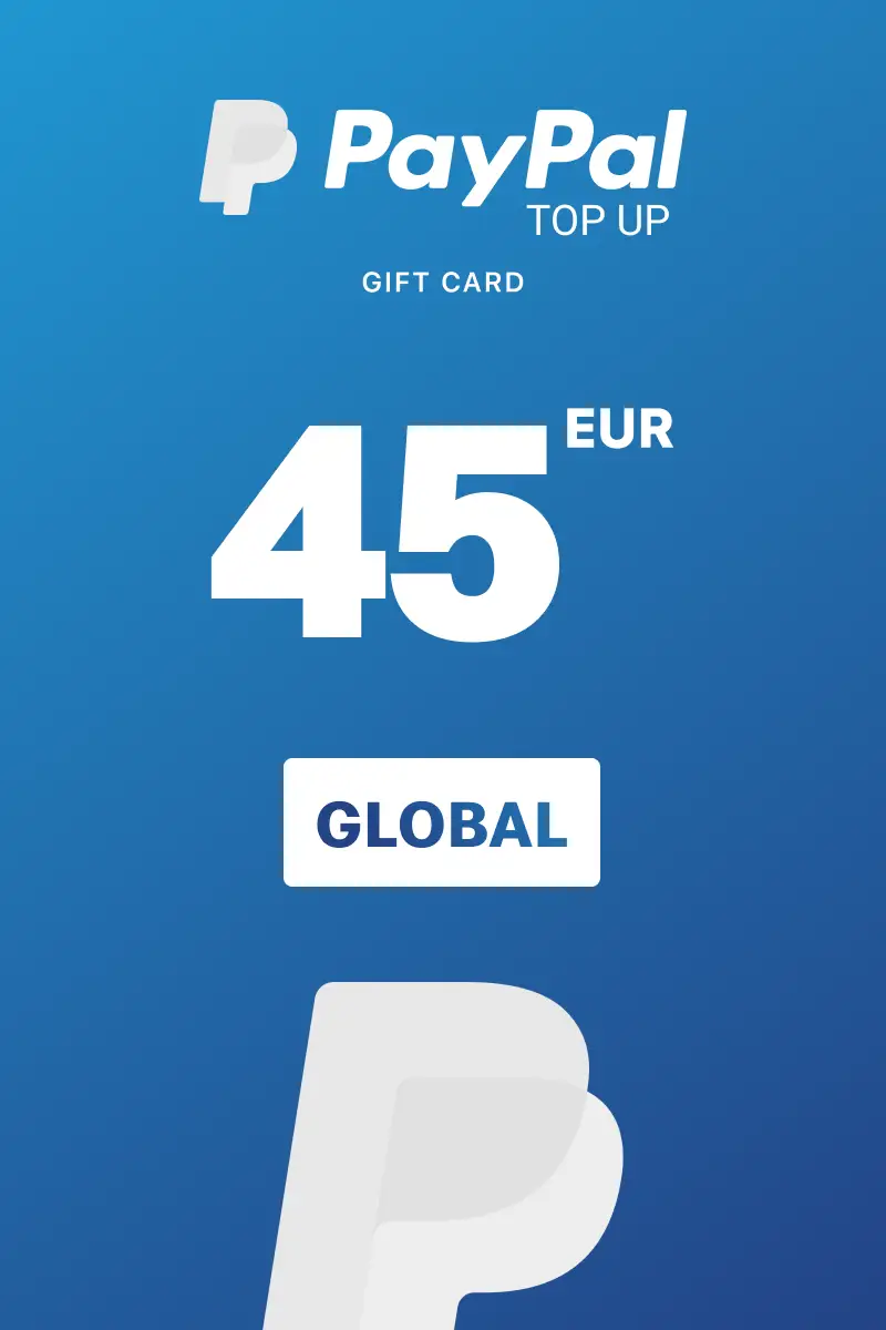 PayPal Instant Top Up 45 EUR Gift Card (Global) - Digital Key