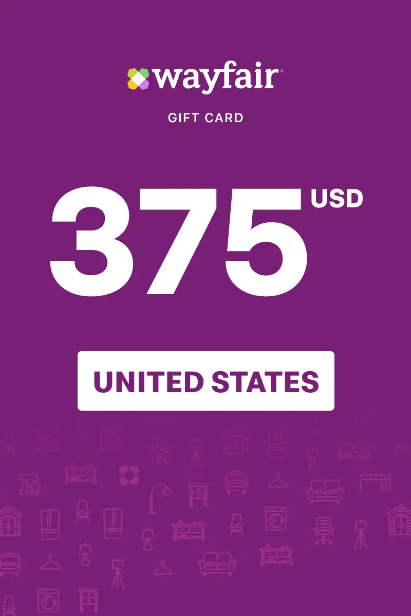 Wayfair 375 USD Gift Card (United States) - Digital Key