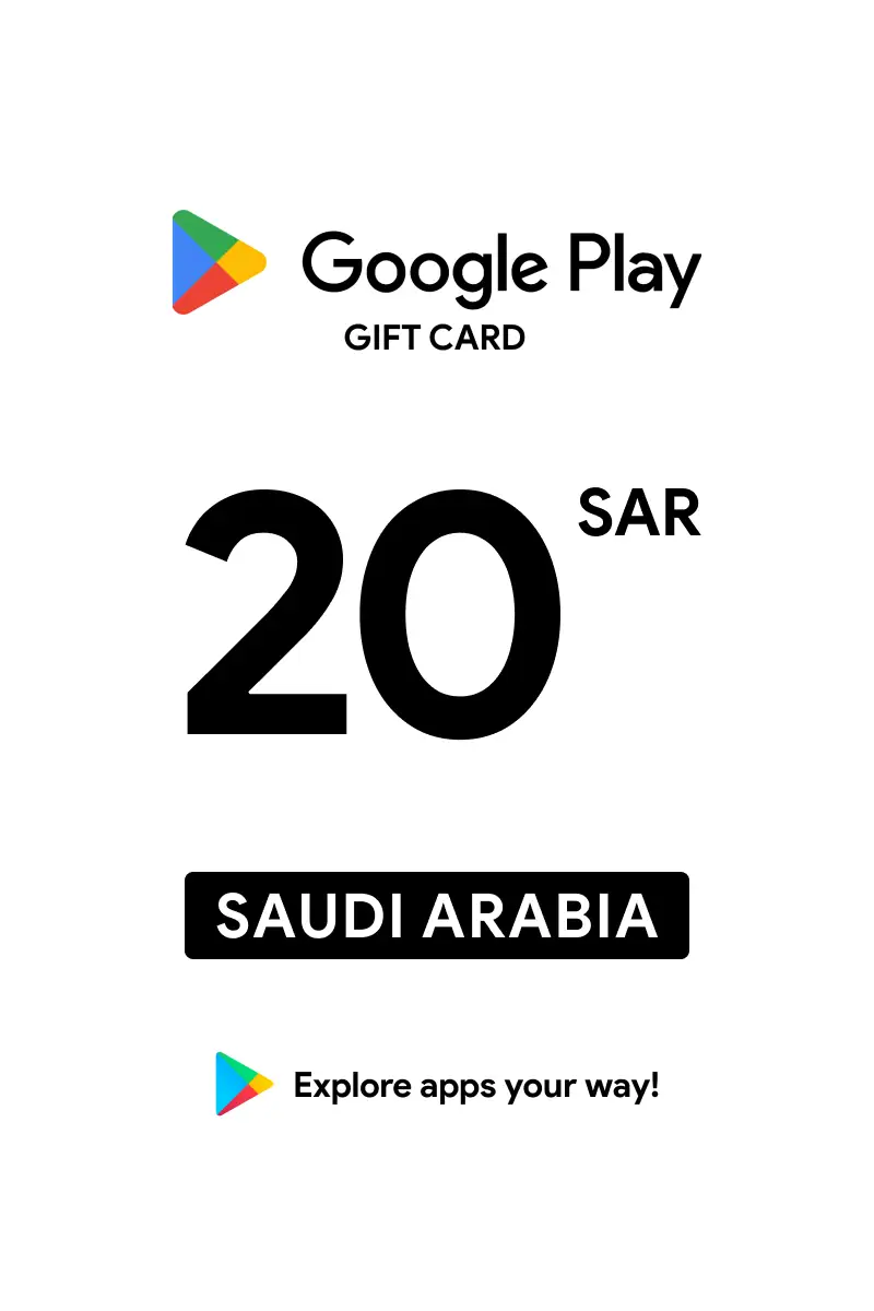 Google Play 20 SAR Gift Card (Saudi Arabia) - Digital Key
