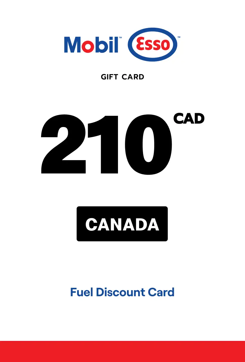 Esso and Mobil Fuel Discount Card 210 CAD Gift Card (Canada) - Digital Key