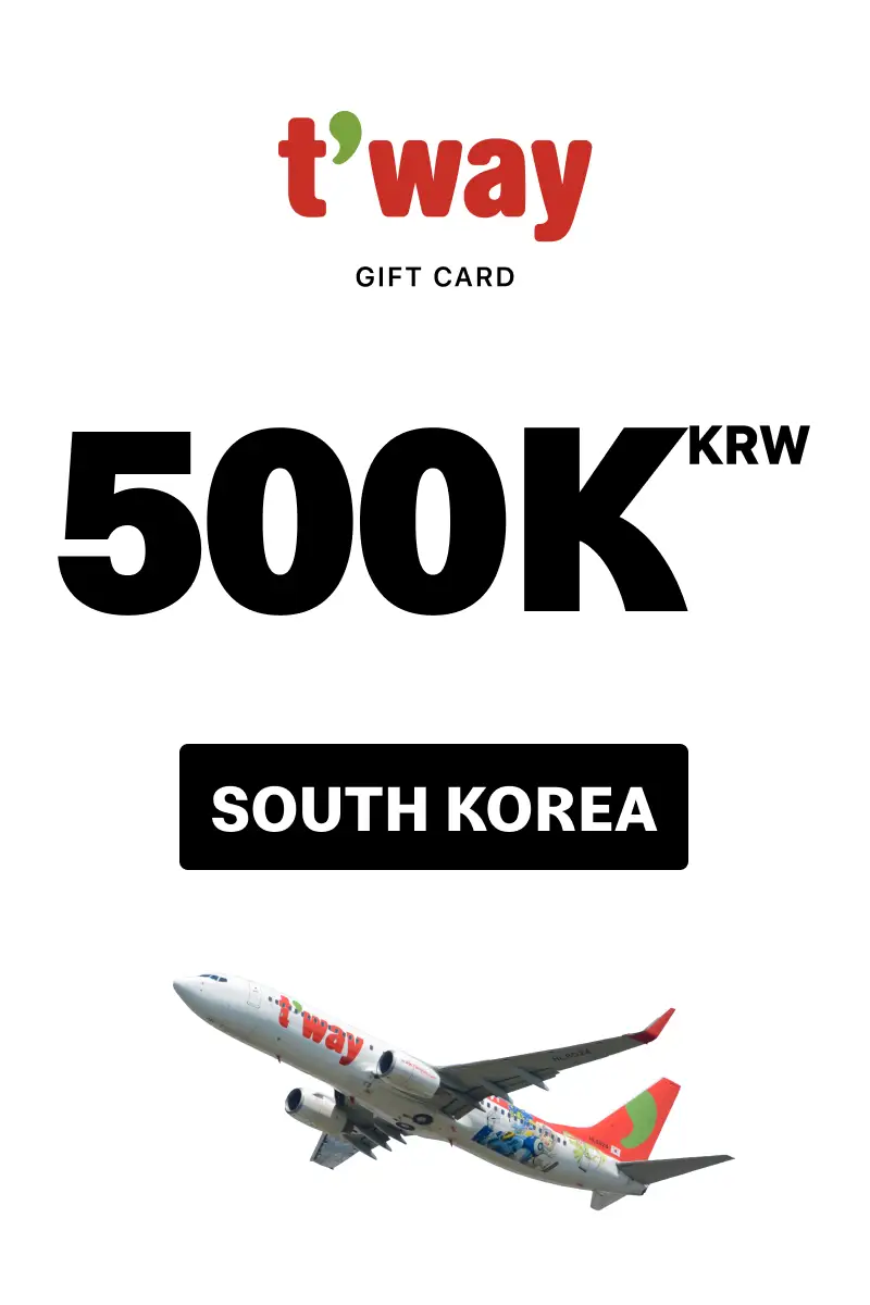 T'way Airline 500000 KRW Gift Card (South Korea) - Digital Key