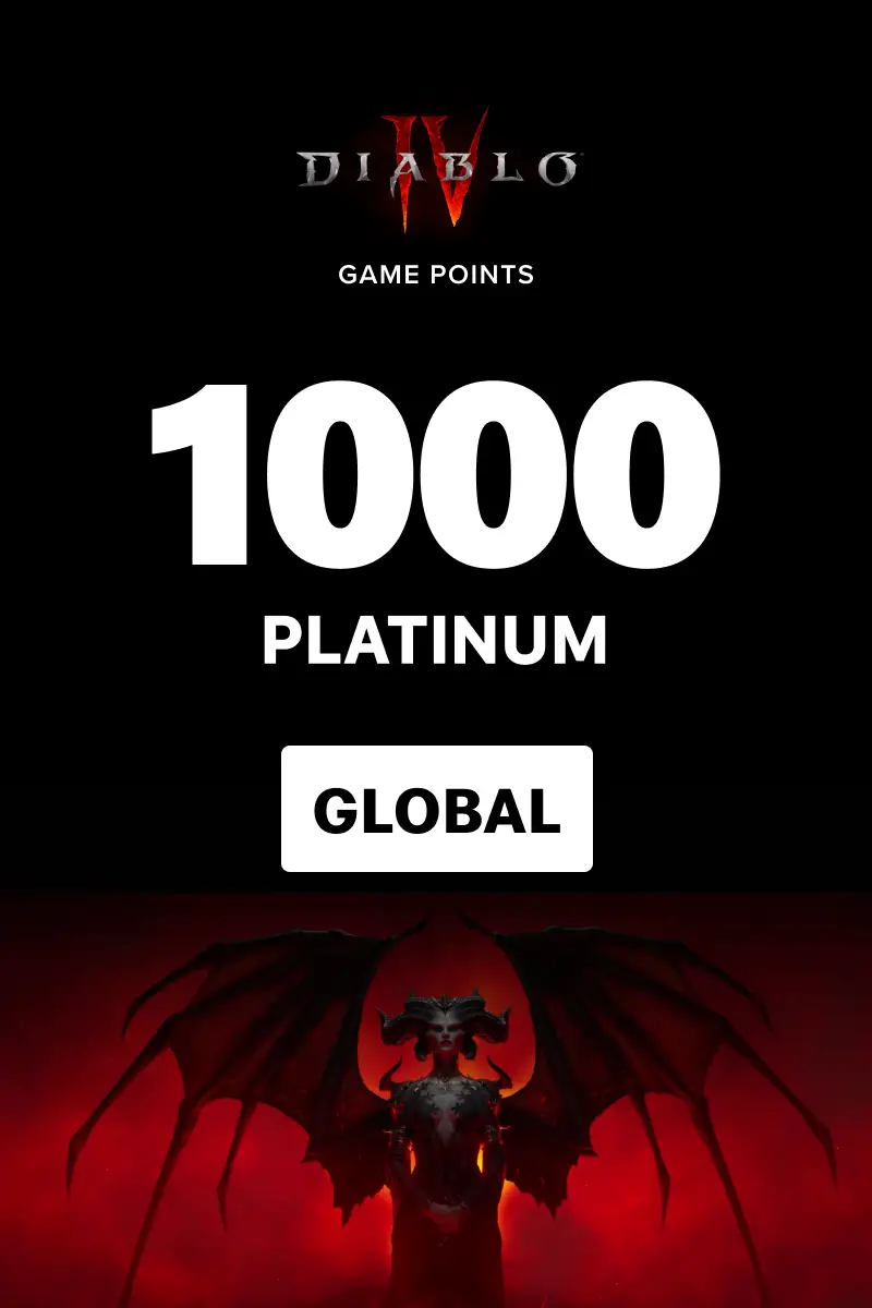 Diablo 4 - 1000 Platinum (Global) (Xbox One / Xbox Series X|S) - Xbox Live - Digital Key