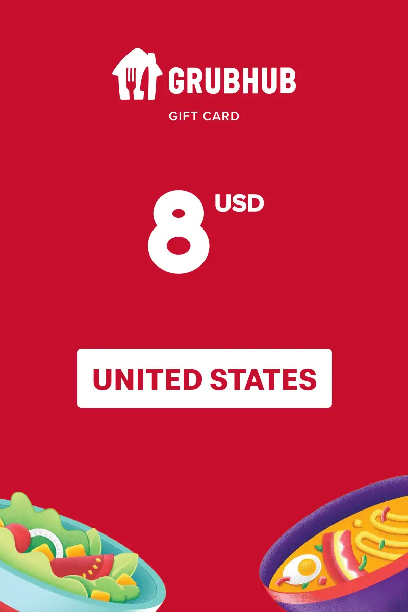 GrubHub 8 USD Gift Card (United States) - Digital Key
