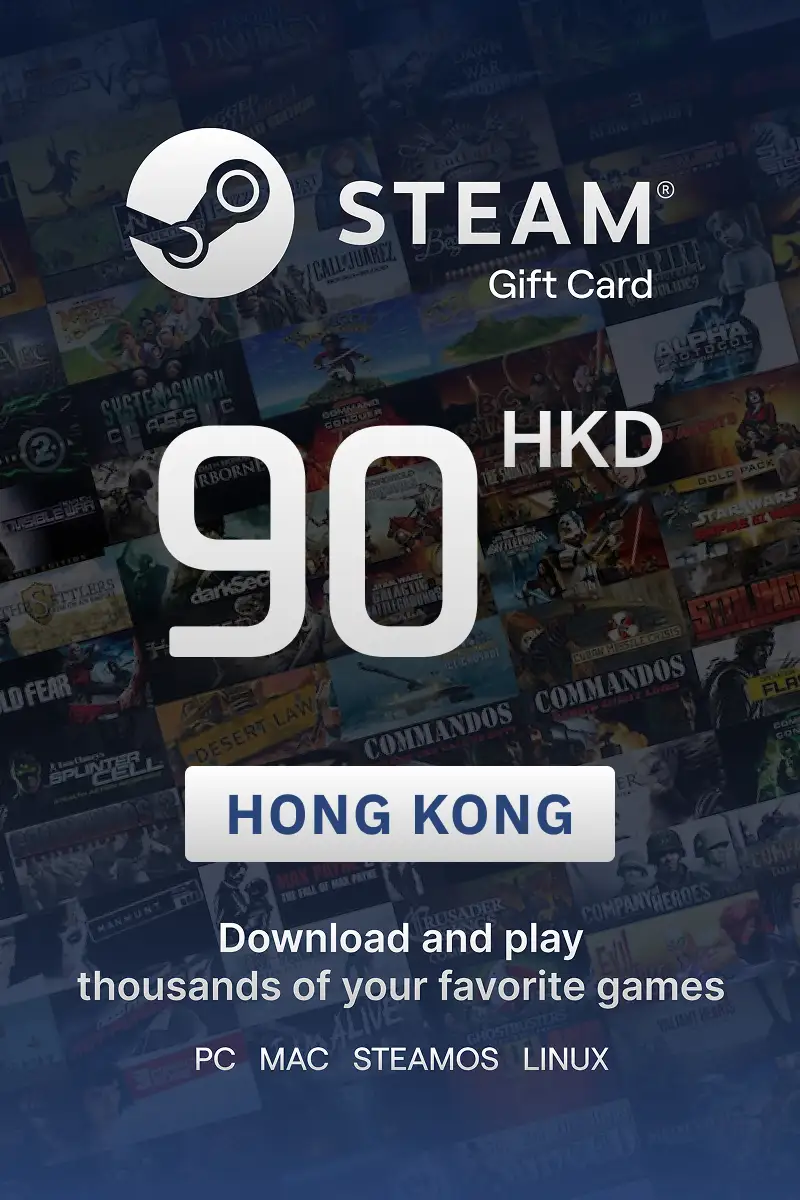 Steam Wallet 90 HKD Gift Card (Hong Kong) - Digital Key