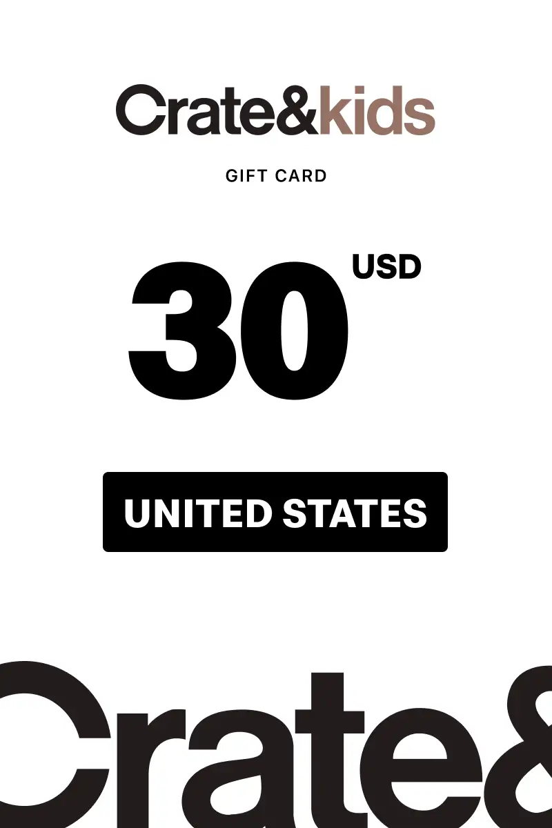 Crate and Kids 30 USD Gift Card (United States) - Digital Key