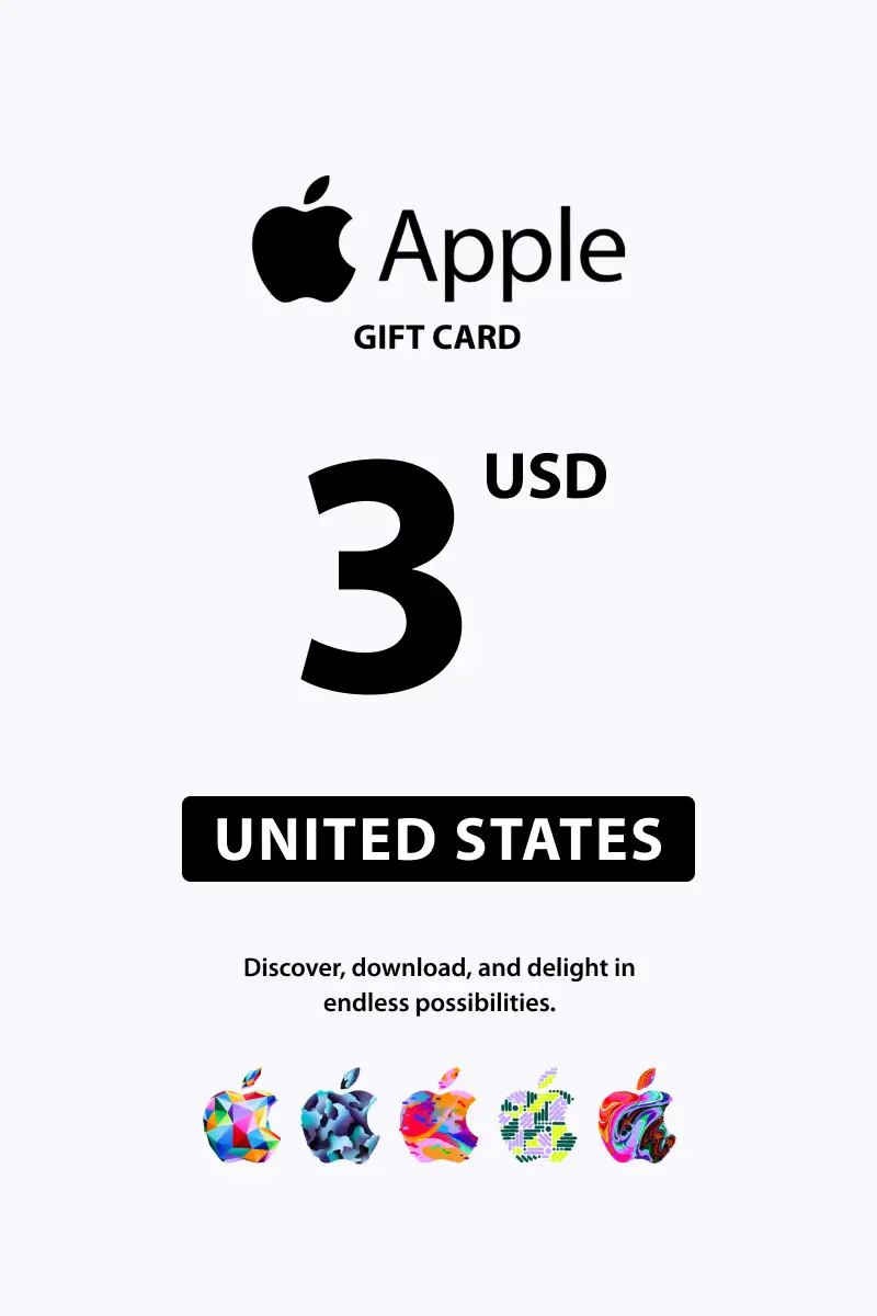 Apple 3 USD Gift Card (United States) - Digital Key