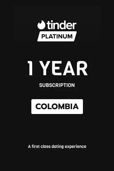 Tinder Platinum 1 Year Subscription (Colombia) - Digital Key