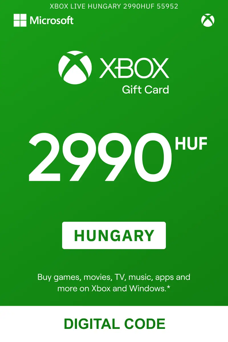 Xbox 2990 HUF Gift Card (Hungary) - Digital Key