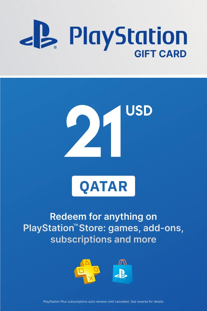 PlayStation Store 21 USD Gift Card (Qatar) - Digital Key