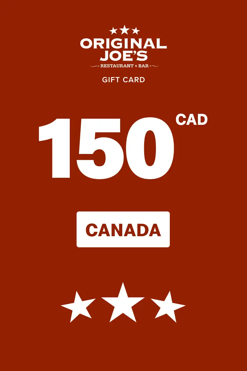 Original Joe's 150 CAD Gift Card (Canada) - Digital Key