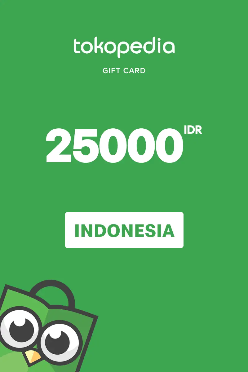 Tokopedia 25000 IDR Gift Card (Indonesia) - Digital Key
