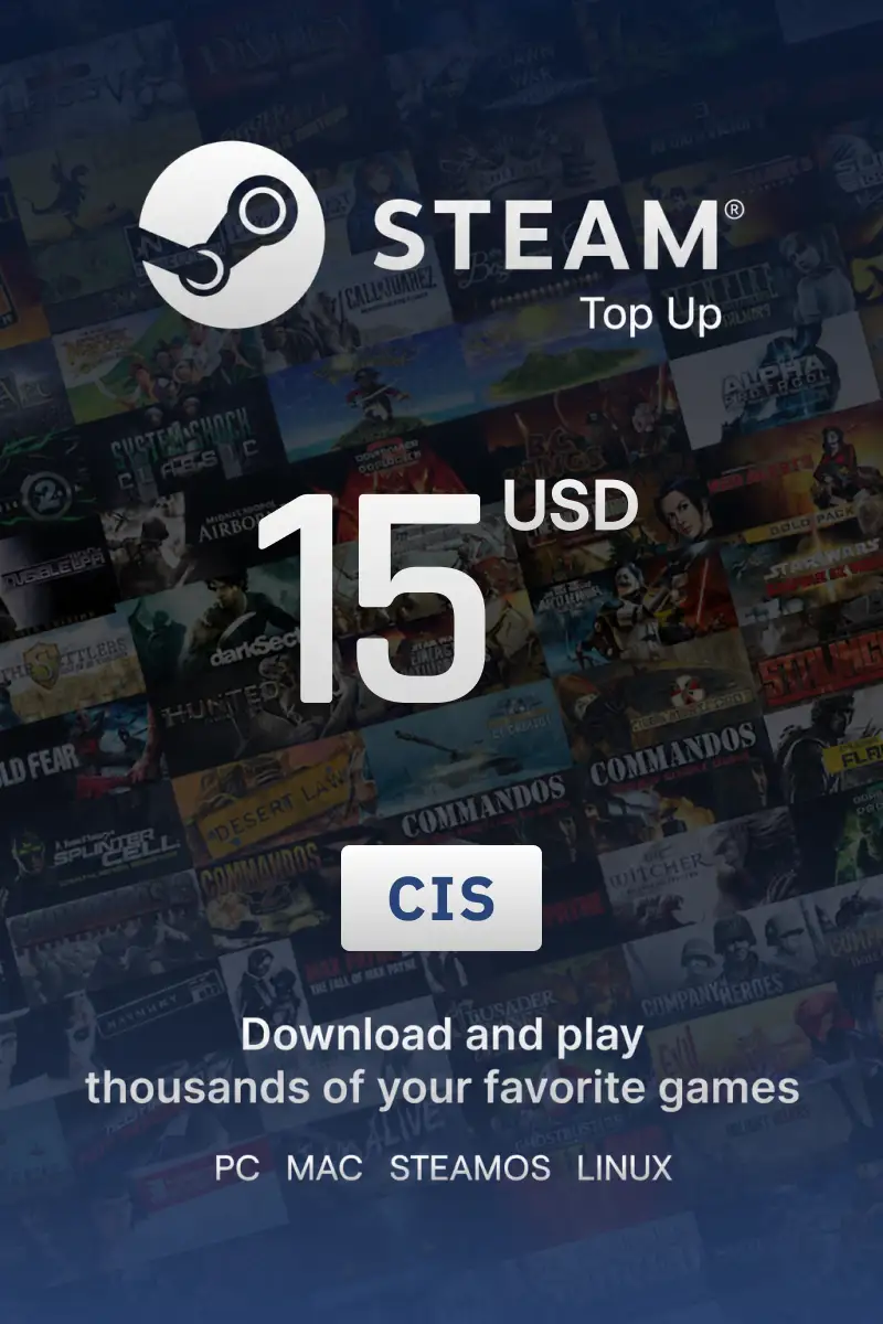 Steam Top Up 15 USD (CIS) - Directopup - Digital Key