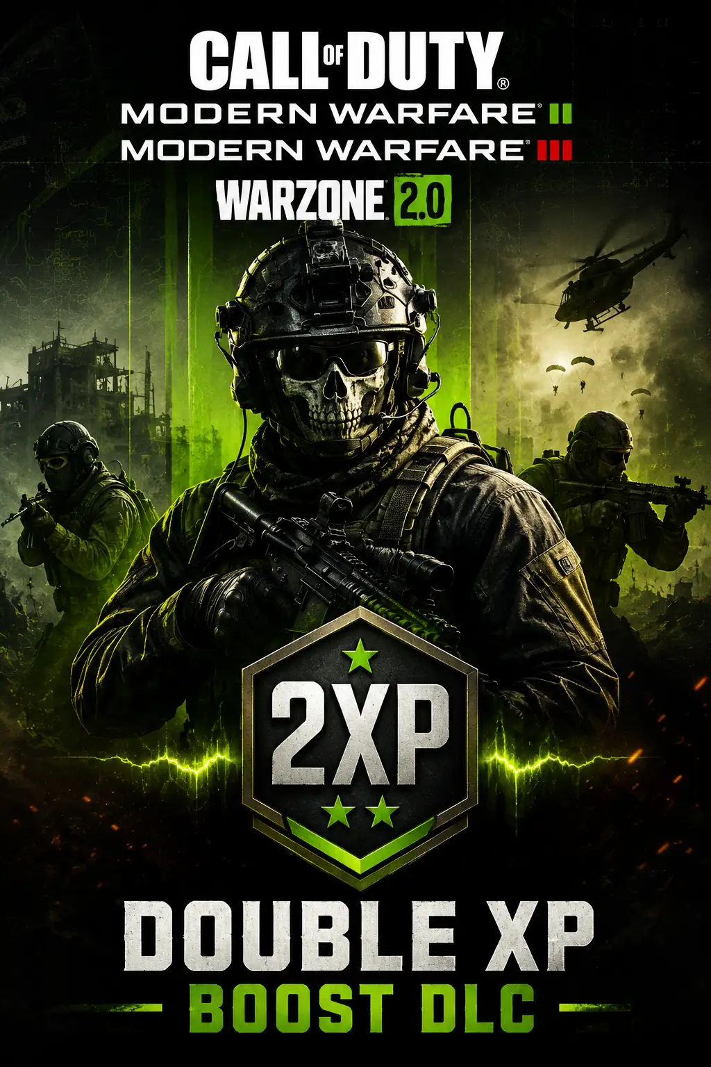 Call of Duty Modern Warfare II / III and Warzone 2 - 10 Hours Double XP Boost DLC (Global) - Official Website - Digital Key