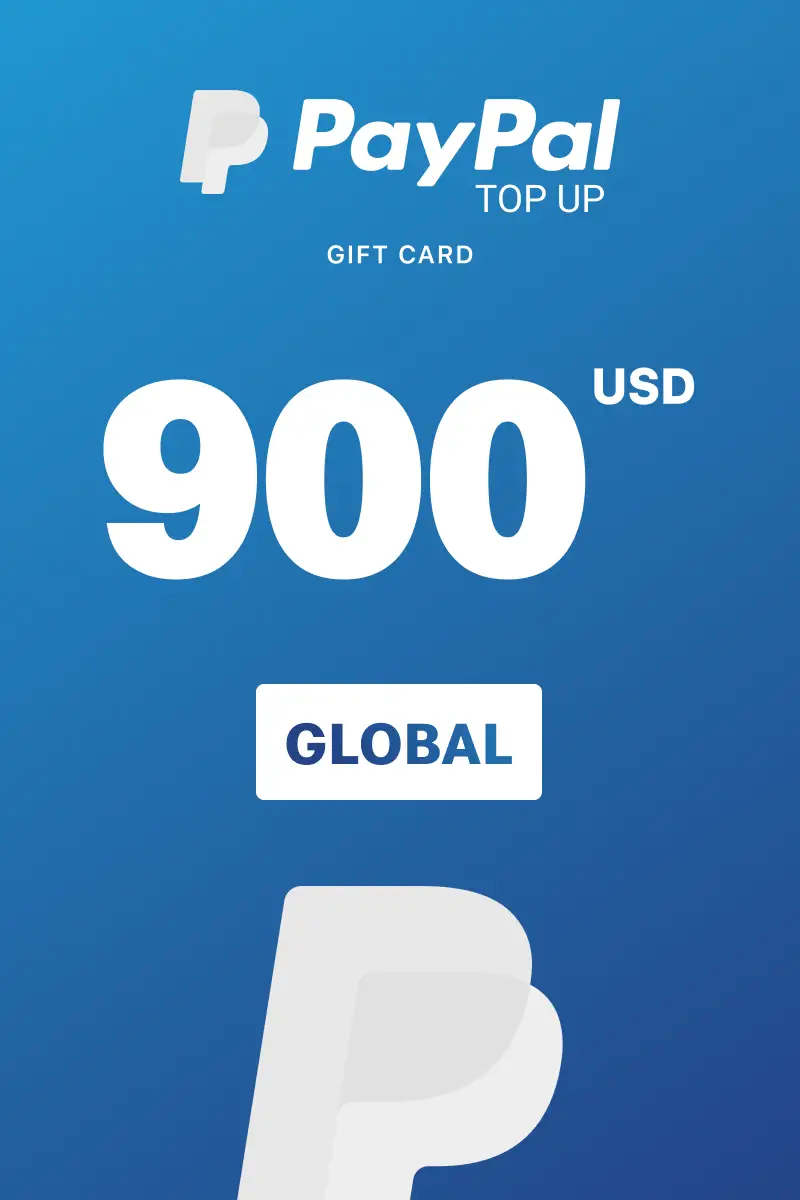 PayPal Instant Top Up 900 USD Gift Card (Global) - Digital Key