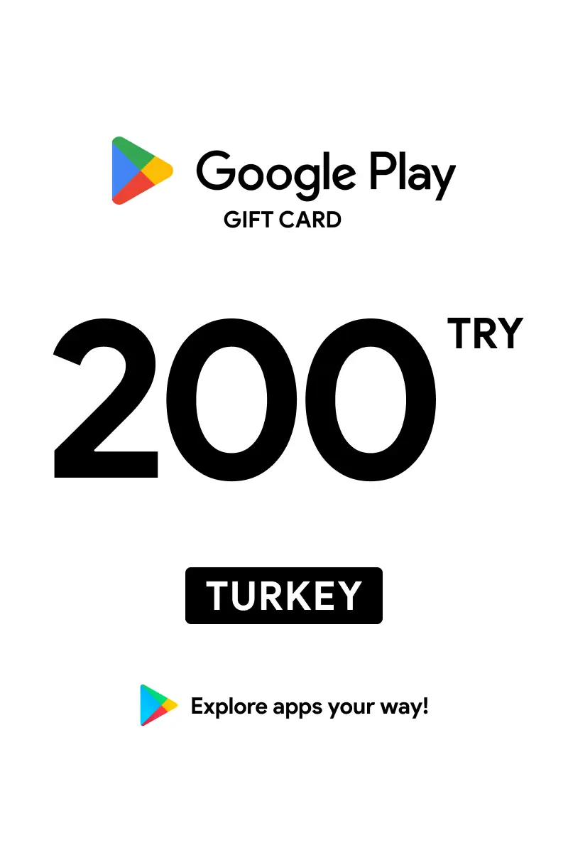 Google Play 200 TRY Gift Card (Turkey) - Digital Key