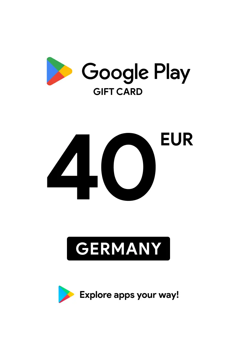 Google Play 40 EUR Gift Card (Germany) - Digital Key