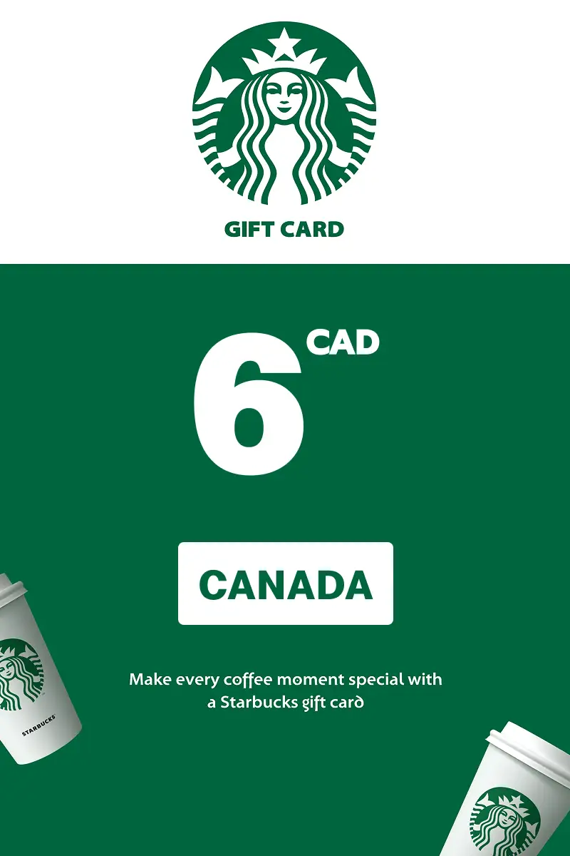 Starbucks 6 CAD Gift Card (Canada) - Digital Key