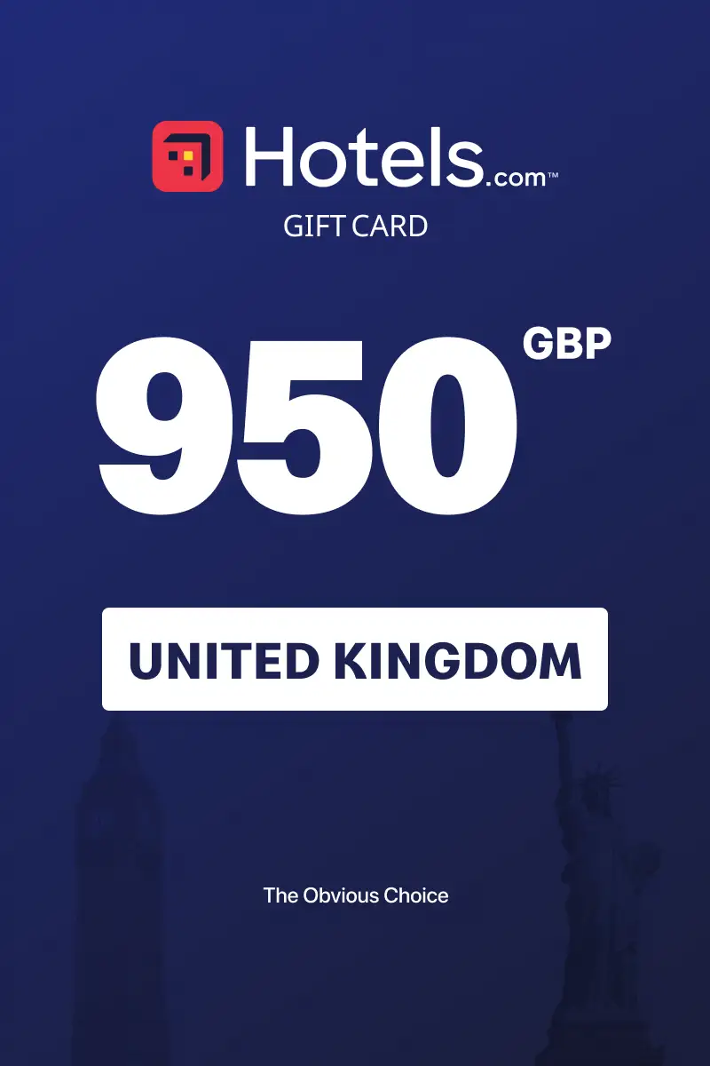 Hotels.com 950 GBP Gift Card (United Kingdom) - Digital Key