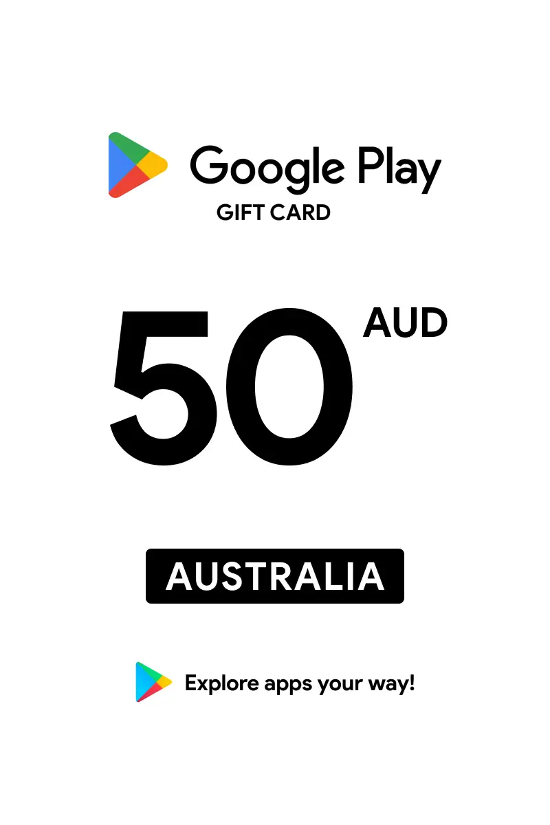 Google Play 50 AUD Gift Card (Australia) - Digital Key