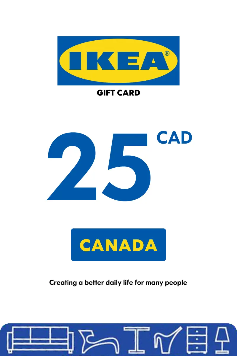 IKEA 25 CAD Gift Card (Canada) - Digital Key