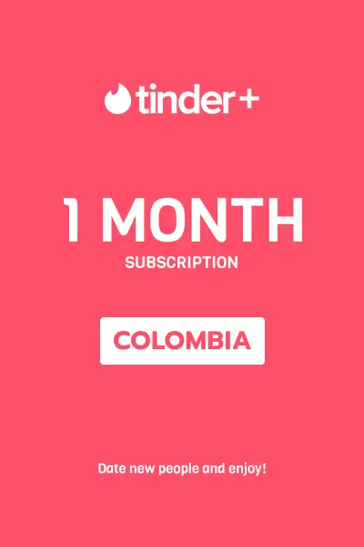 Tinder Plus - 1 Month Subscription (Colombia) - Digital Key