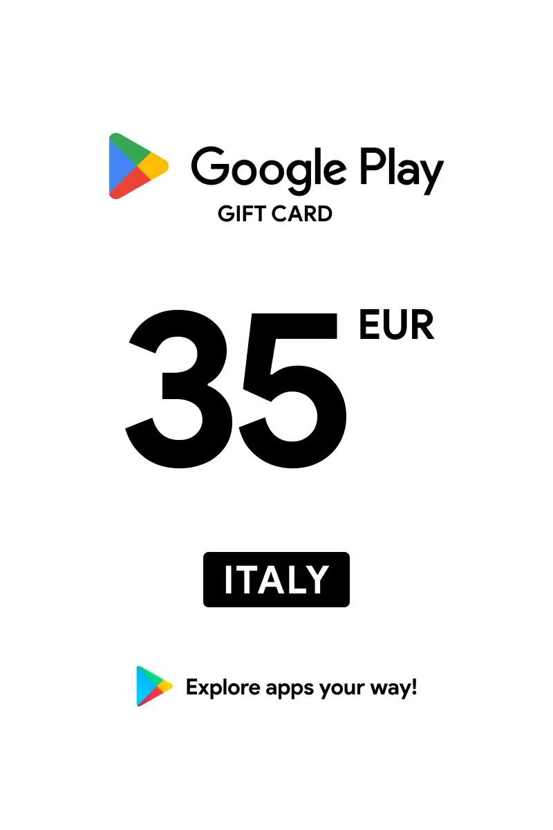 Google Play 35 EUR Gift Card (Italy) - Digital Key