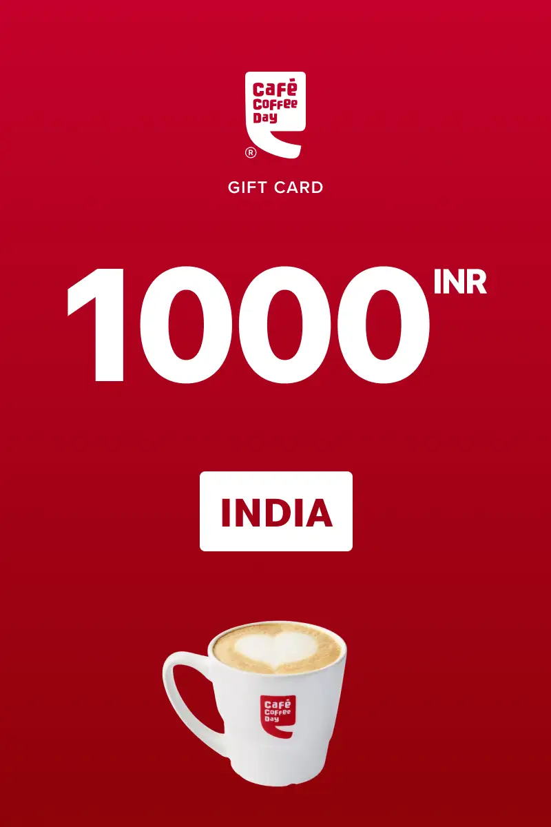 Cafe Coffee Day 1000 INR Gift Card (India) - Digital Key
