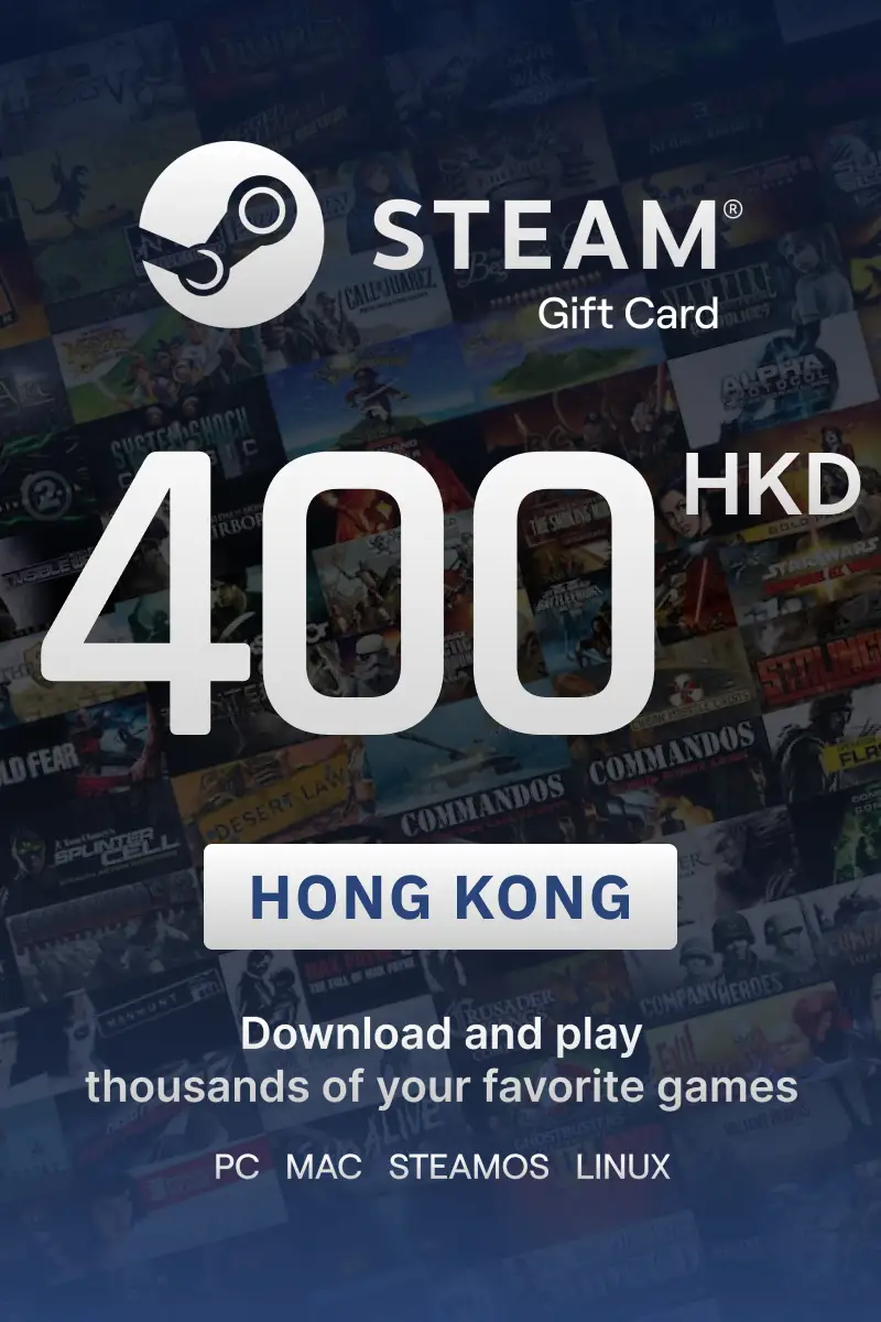 Steam Wallet 400 HKD Gift Card (Hong Kong) - Digital Key