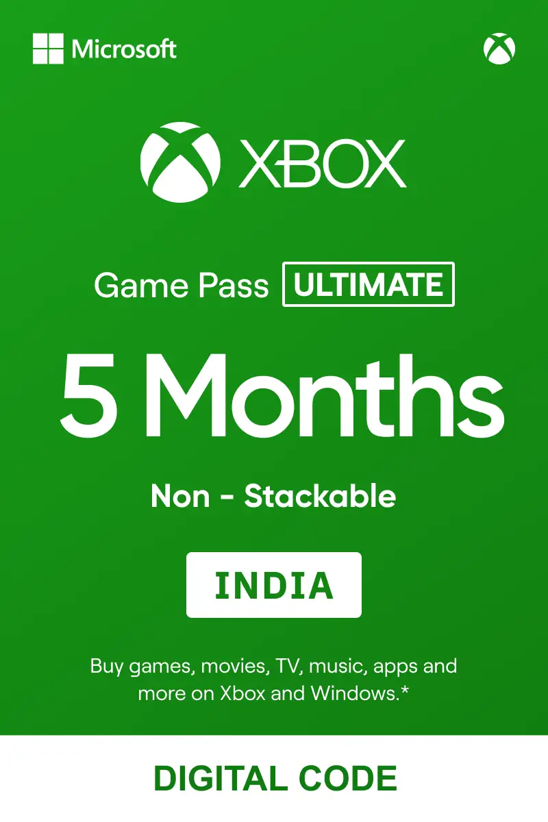 Buy Xbox Game Pass Ultimate 5 Months NonStackable (India) Xbox Live
