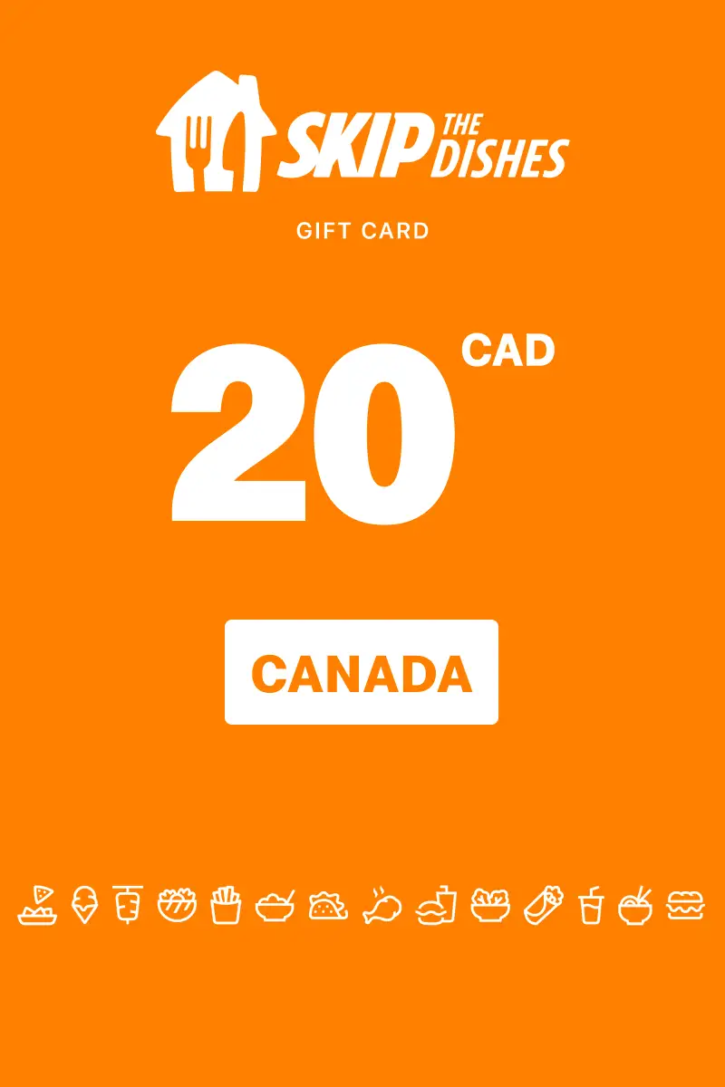 SkipTheDishes 20 CAD Gift Card (Canada) - Digital Key