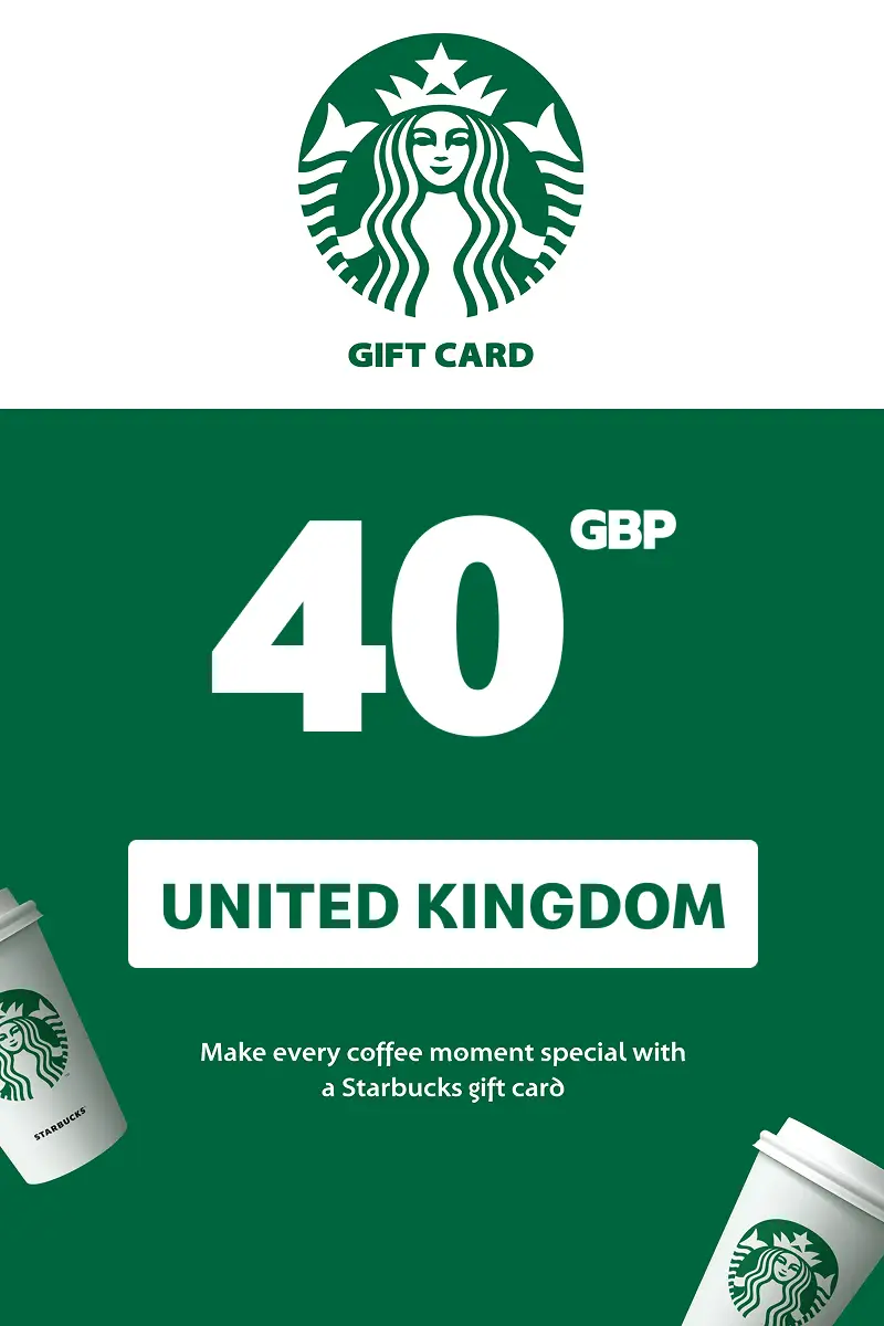 Starbucks 40 GBP Gift Card (United Kingdom) - Digital Key